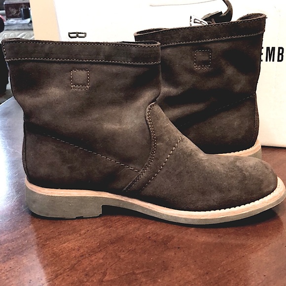 🥳HP:Dark Brown Leather Boho Bekkembergs Suede SlipOn Ankle Boots US7//37SoldOut - Picture 7 of 16